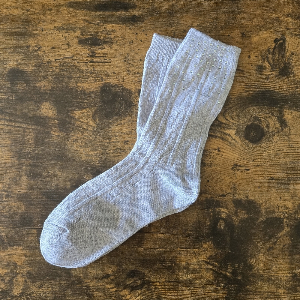 Women's Diamond Socks Gray bling